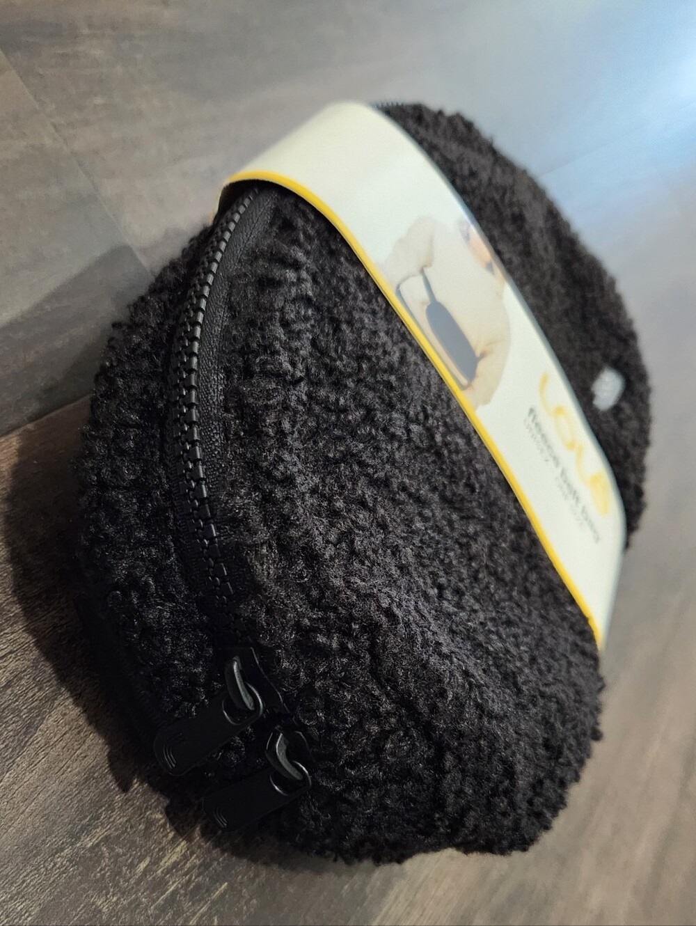 Black Sherpa Fleece Belt Bag Crossbody Fanny Pack -- By Lole - Picture 3 of 4